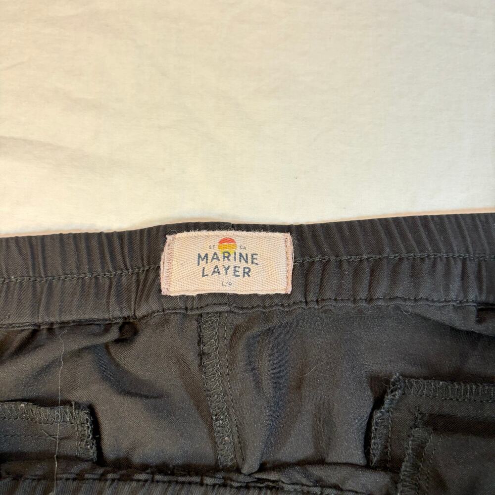 Marine Layer Alison black baggy ankle taper leg pants. Size L. boho, lightweight - Picture 5 of 5